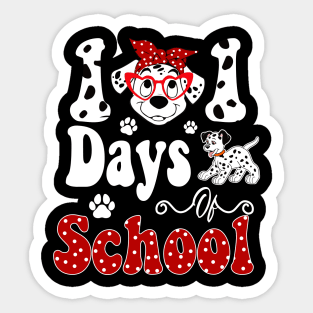 101 Days Of School Dalmatian Dog 100 Days Smarter Teachers Sticker